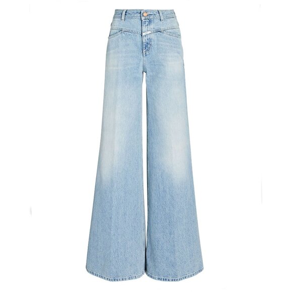 🆕 CLOSED Flared-X Wide Leg High Rise Denim Jeans 31 - Picture 8 of 13